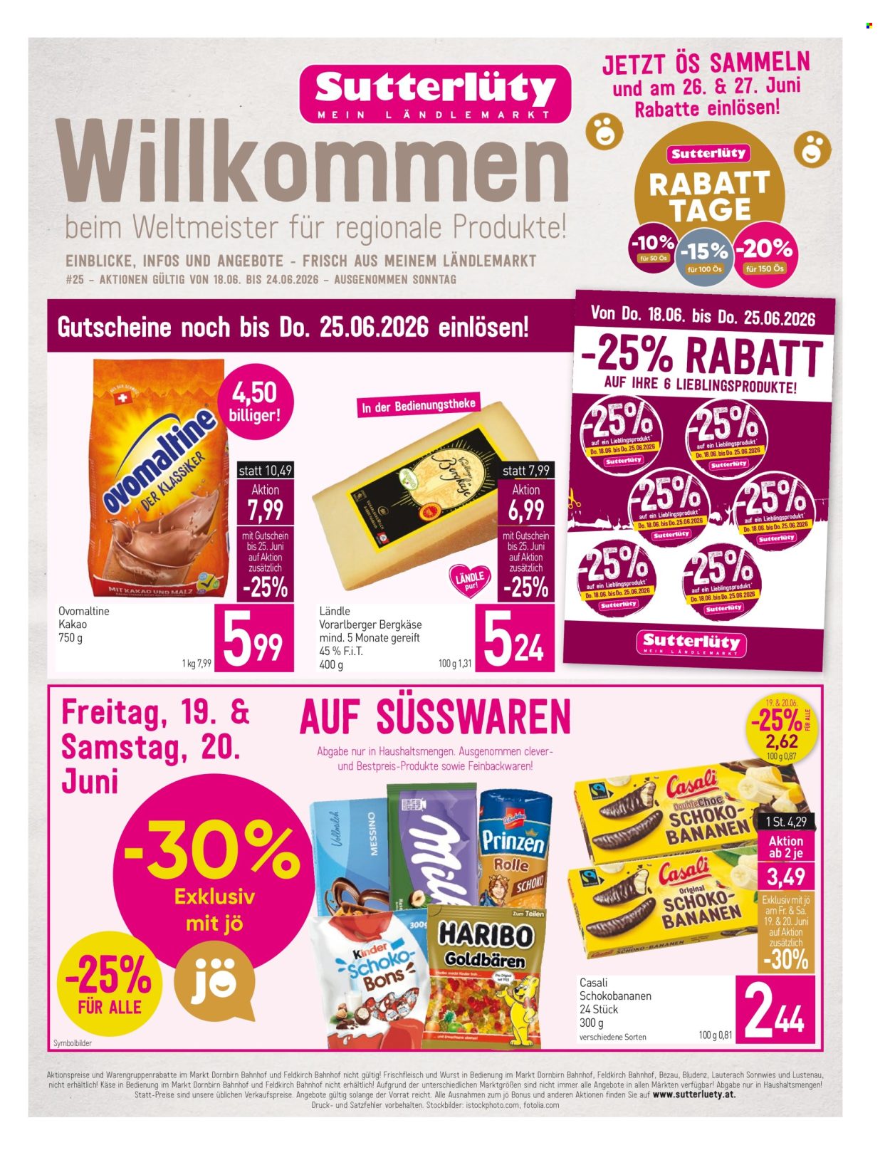 Angebote Sutterlüty - 18.6.2026 - 24.6.2026. Seite 1