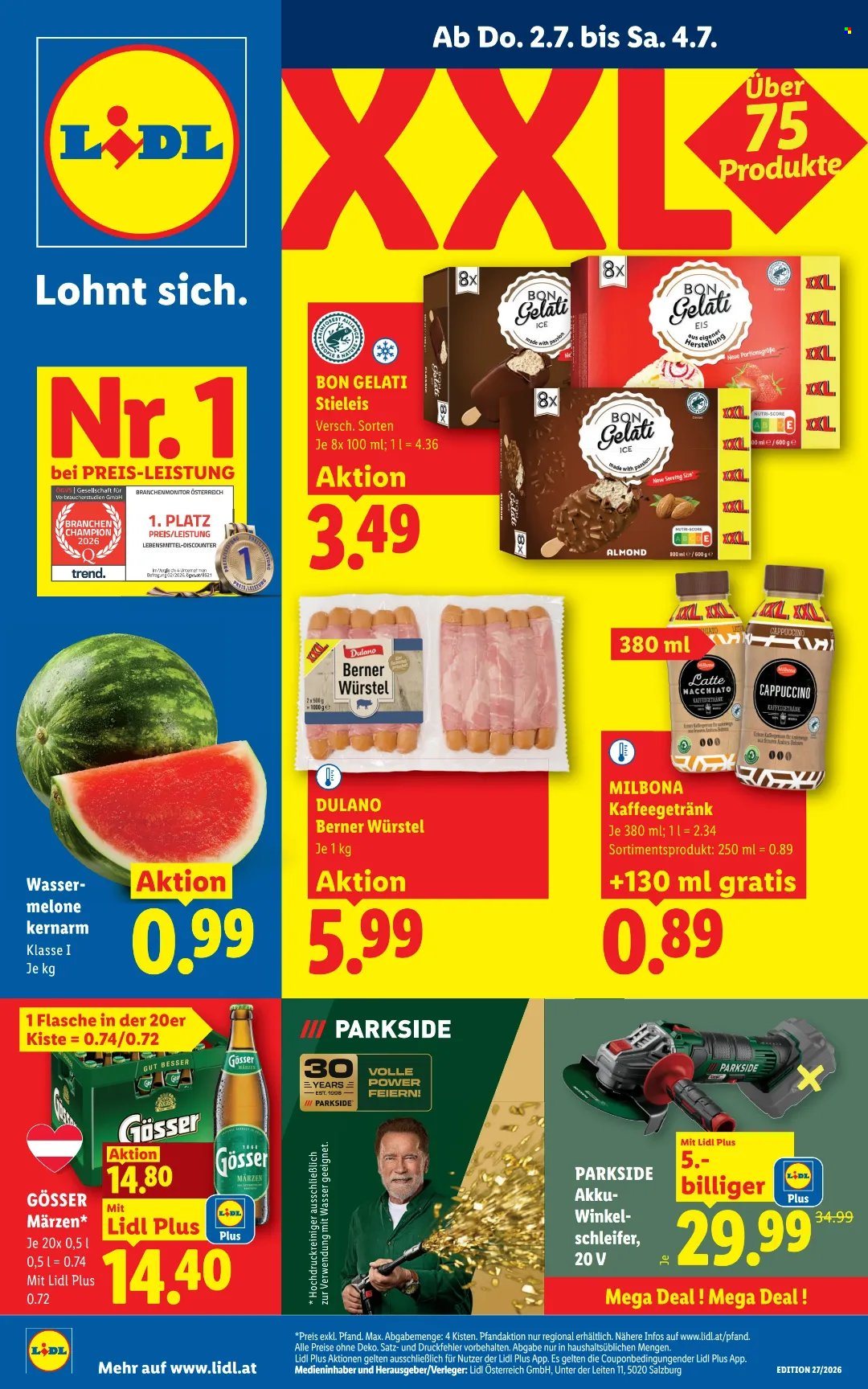 Angebote Lidl - 2.7.2026 - 8.7.2026. Seite 1