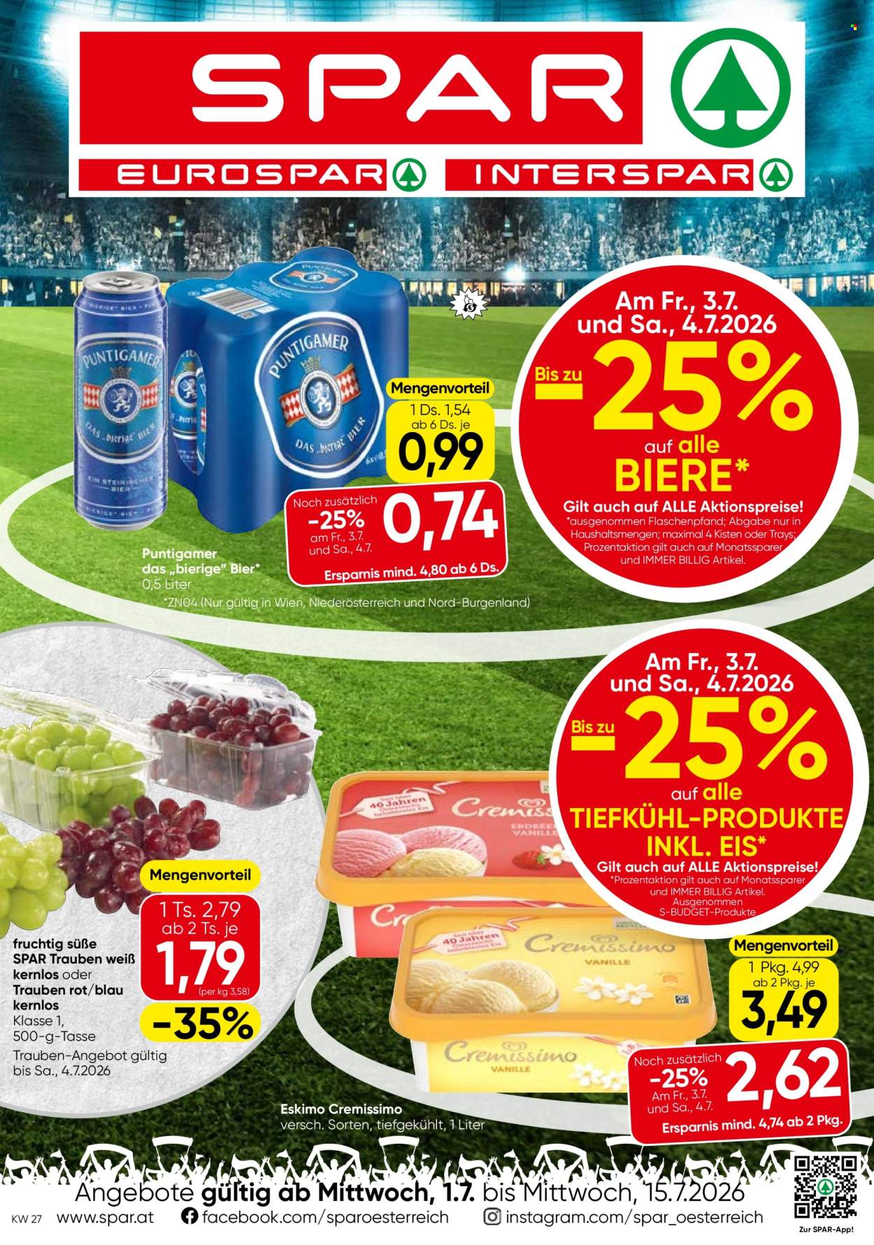 Angebote SPAR - 1.7.2026 - 15.7.2026. Seite 1