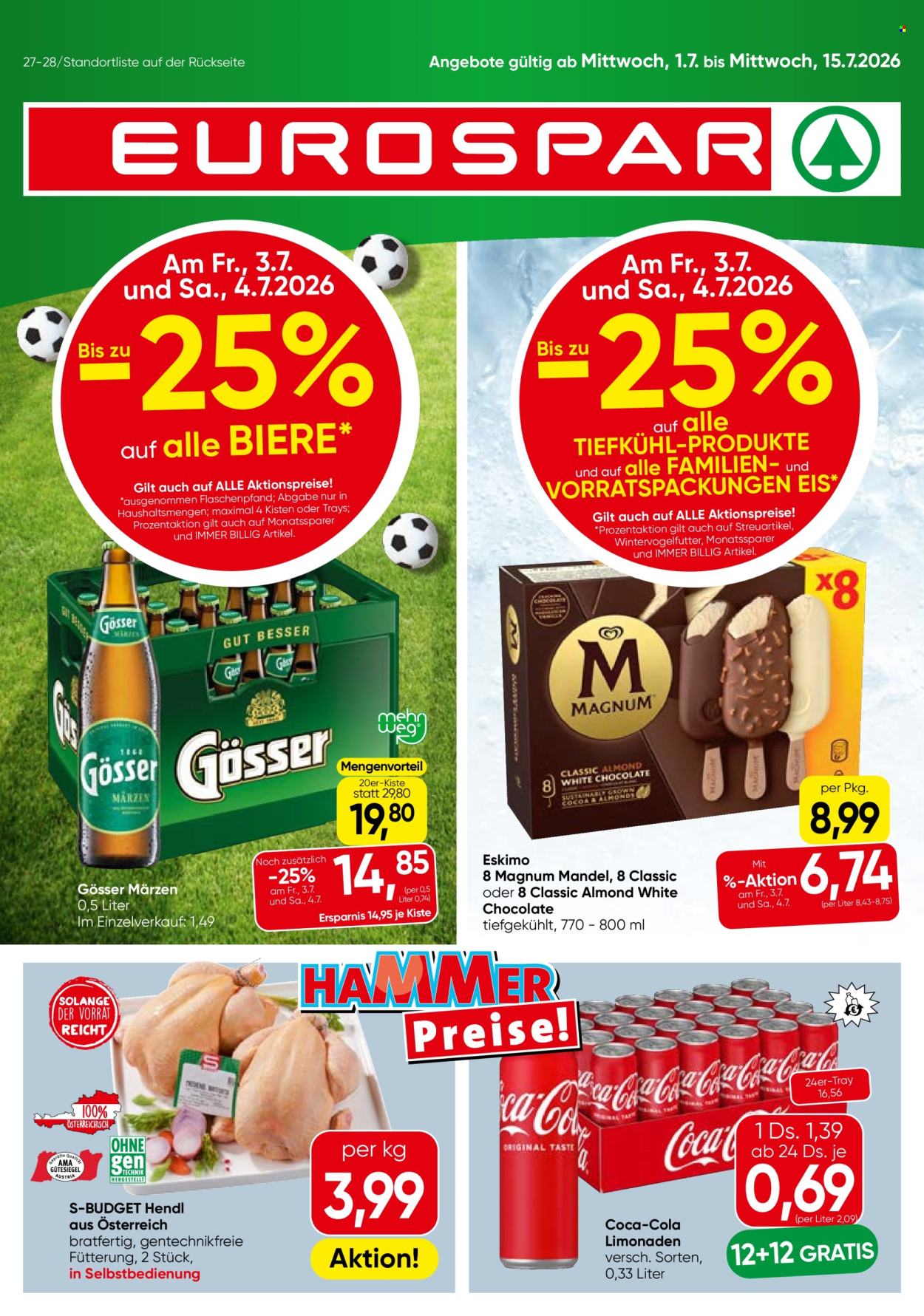 Angebote EUROSPAR - 1.7.2026 - 15.7.2026. Seite 1