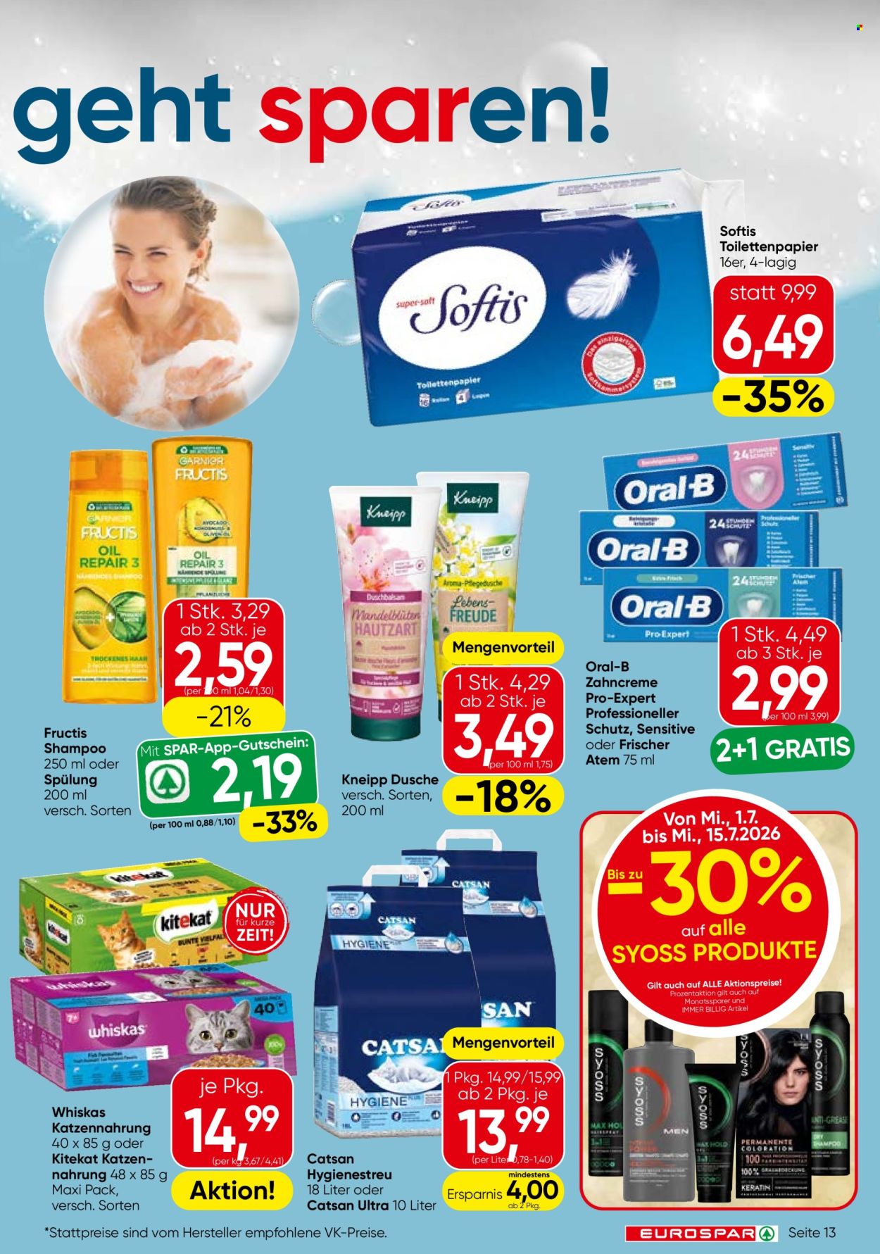 Angebote EUROSPAR - 1.7.2026 - 15.7.2026. Seite 13