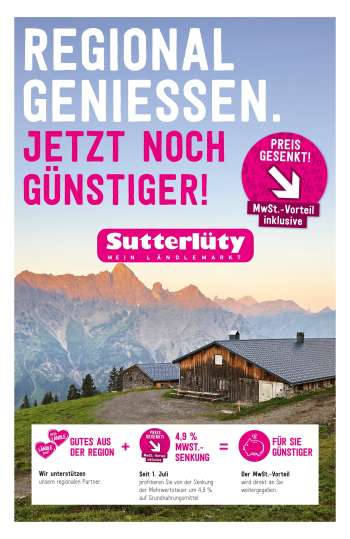 Angebote Sutterlüty - 2.7.2026 - 8.7.2026.