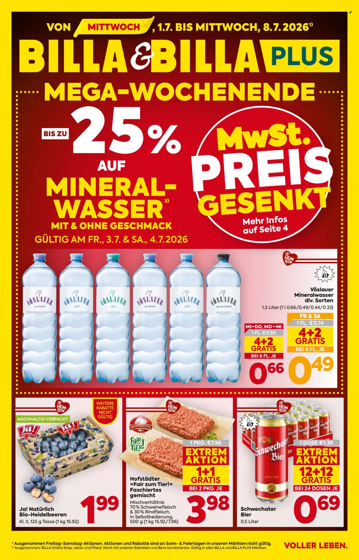 Angebote Billa - 1.7.2026 - 8.7.2026. Seite 1