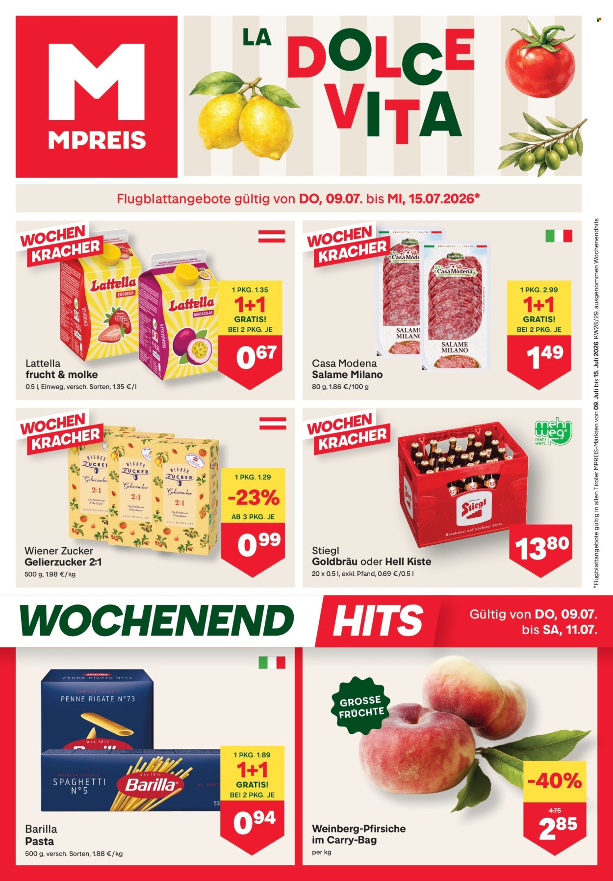 Angebote MPREIS - 9.7.2026 - 15.7.2026. Seite 1