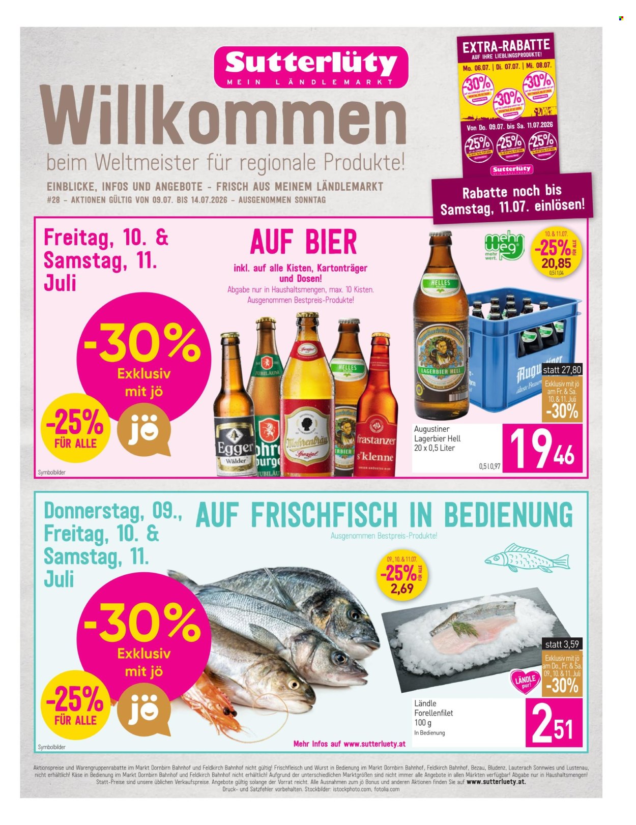 Angebote Sutterlüty - 9.7.2026 - 14.7.2026. Seite 1