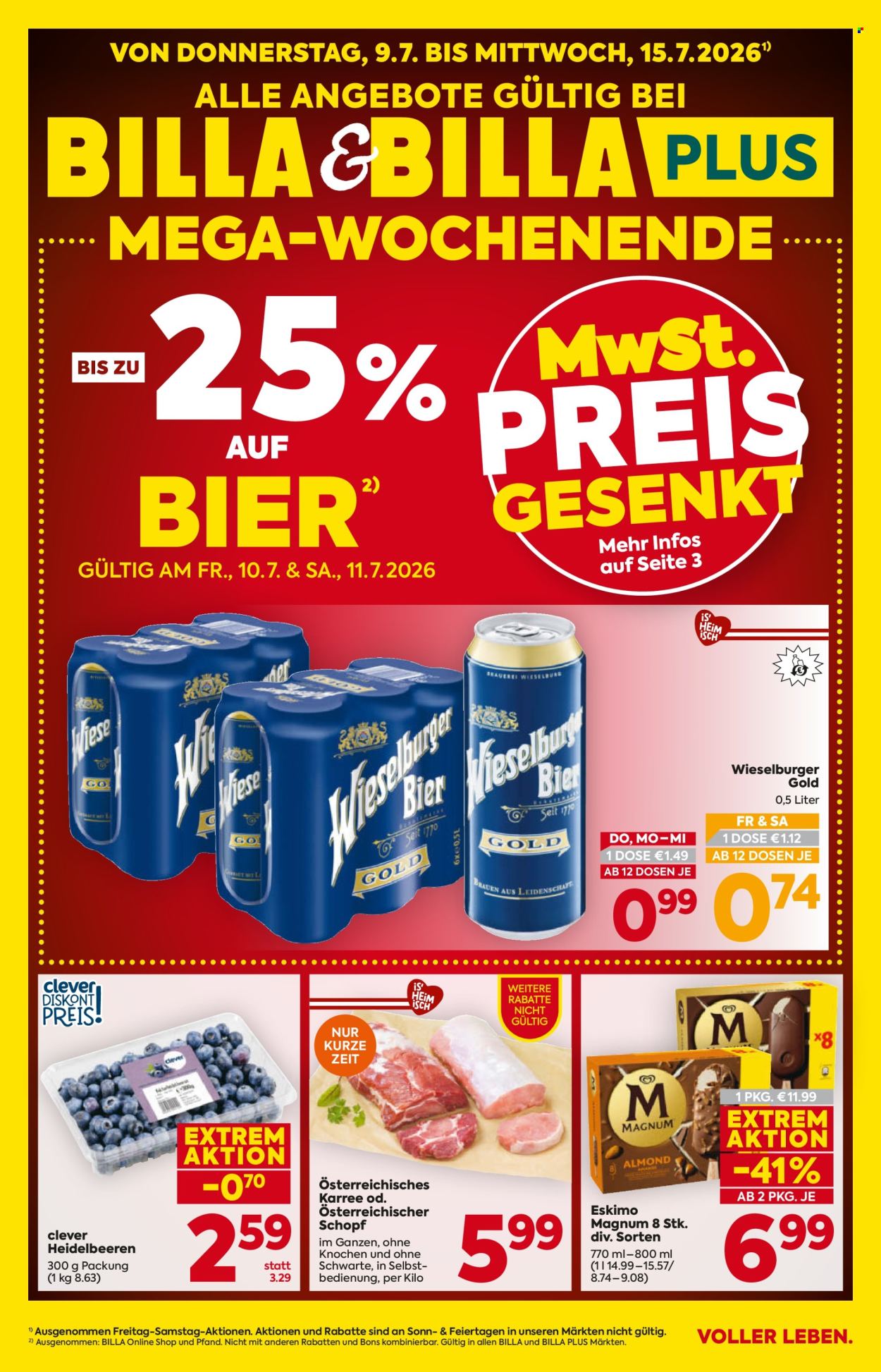 Angebote Billa - 9.7.2026 - 15.7.2026. Seite 1