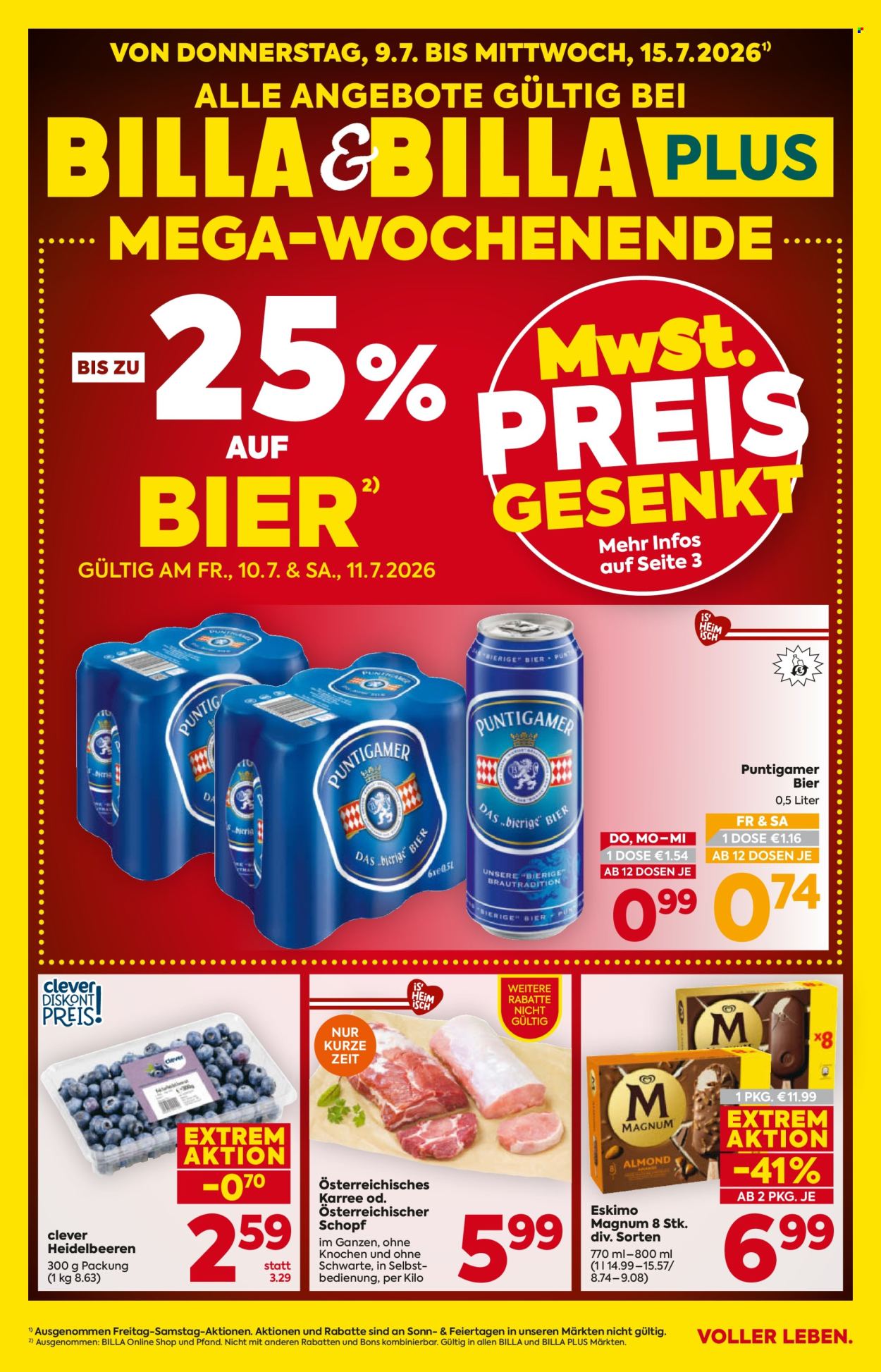 Angebote Billa - 9.7.2026 - 15.7.2026. Seite 1