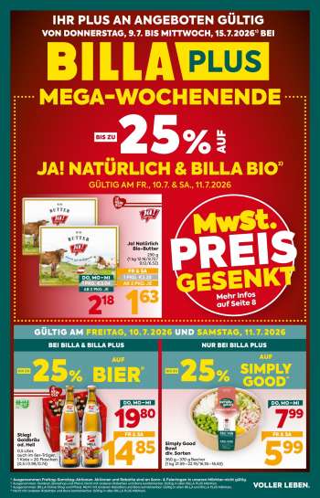Angebote Billa Plus - 9.7.2026 - 15.7.2026.