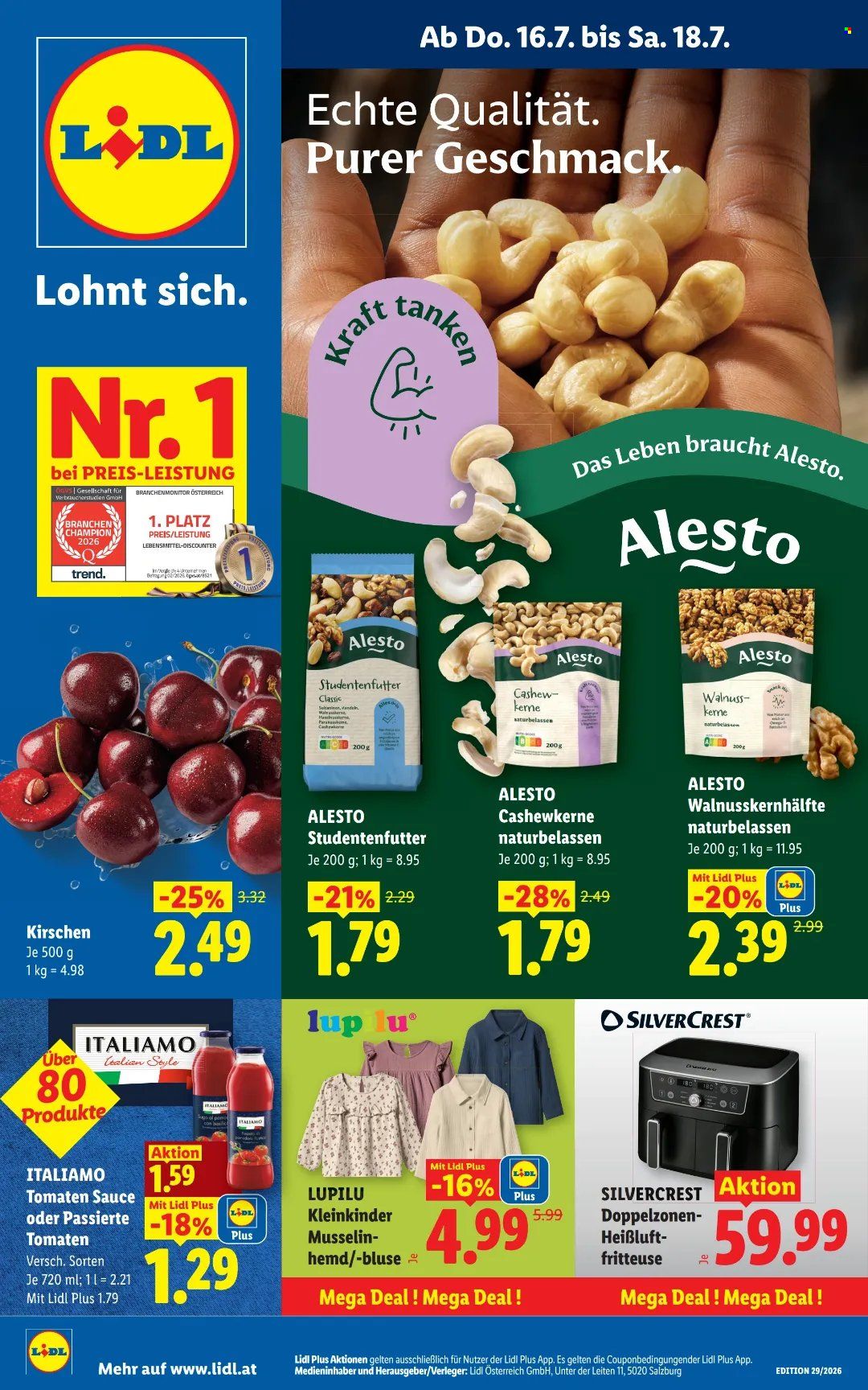 Angebote Lidl - 16.7.2026 - 22.7.2026. Seite 1