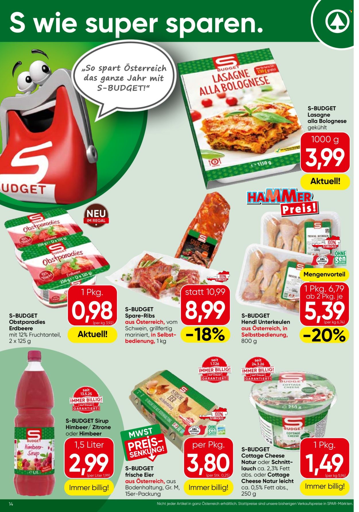 Angebote SPAR - 16.7.2026 - 29.7.2026. Seite 14