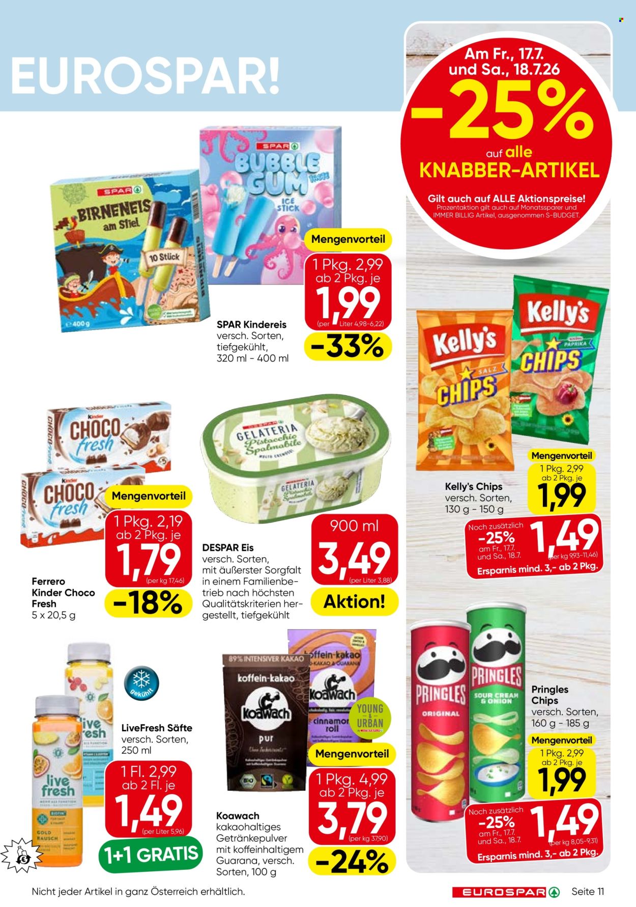 Angebote EUROSPAR - 16.7.2026 - 29.7.2026. Seite 11