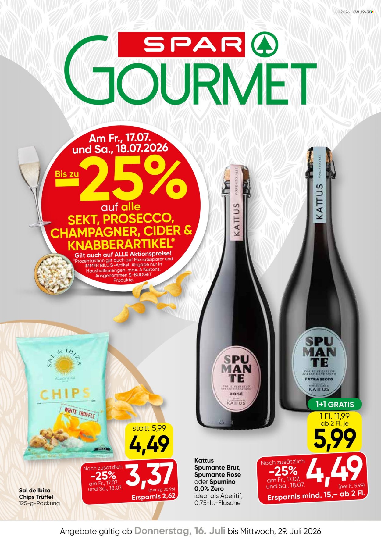 Angebote SPAR - 16.7.2026 - 29.7.2026. Seite 1