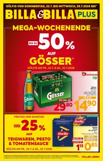 Angebote Billa - 23.7.2026 - 29.7.2026.