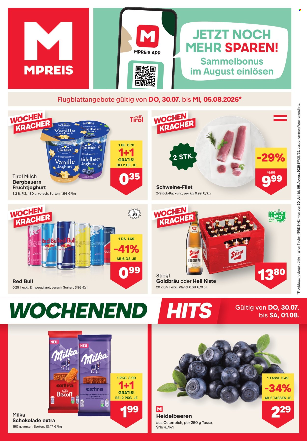 Angebote MPREIS - 30.7.2026 - 5.8.2026. Seite 1