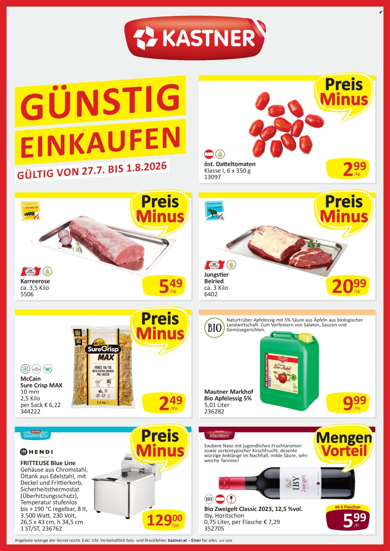 Angebote KASTNER - 27.7.2026 - 1.8.2026. Seite 1
