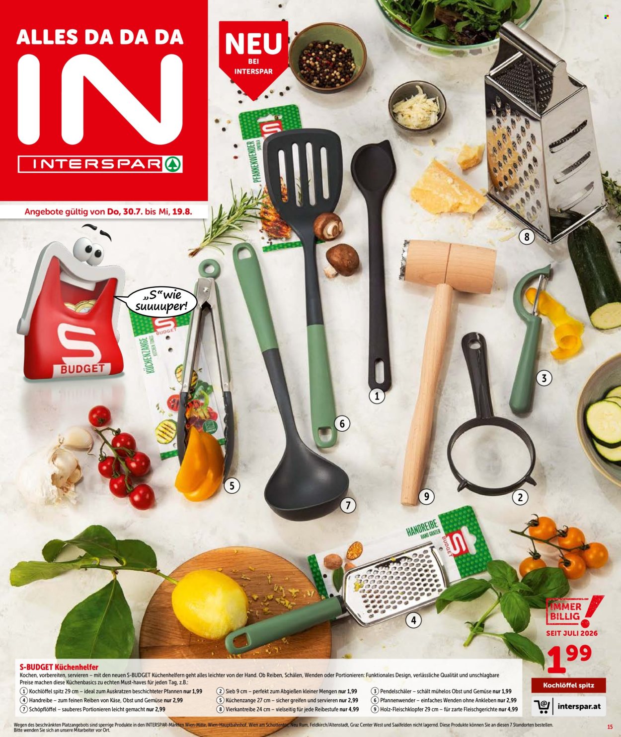 Angebote INTERSPAR - 30.7.2026 - 12.8.2026. Seite 15