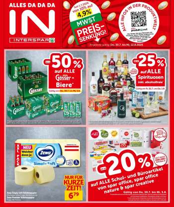 Angebote INTERSPAR - 30.7.2026 - 12.8.2026.