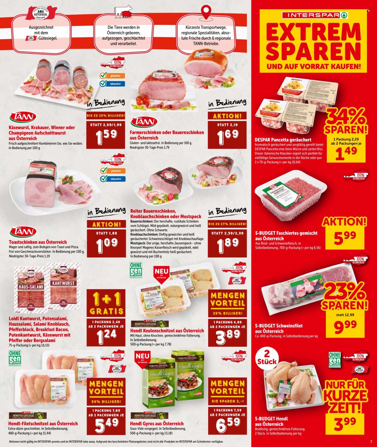 Angebote INTERSPAR - 30.7.2026 - 12.8.2026. Seite 7