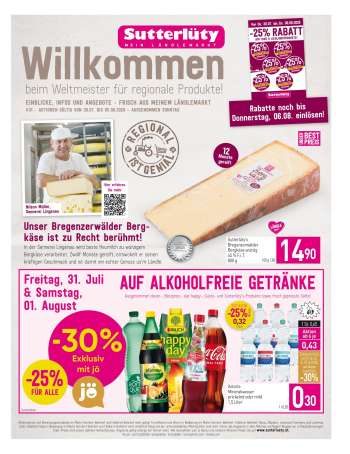 Angebote Sutterlüty - 30.7.2026 - 5.8.2026.