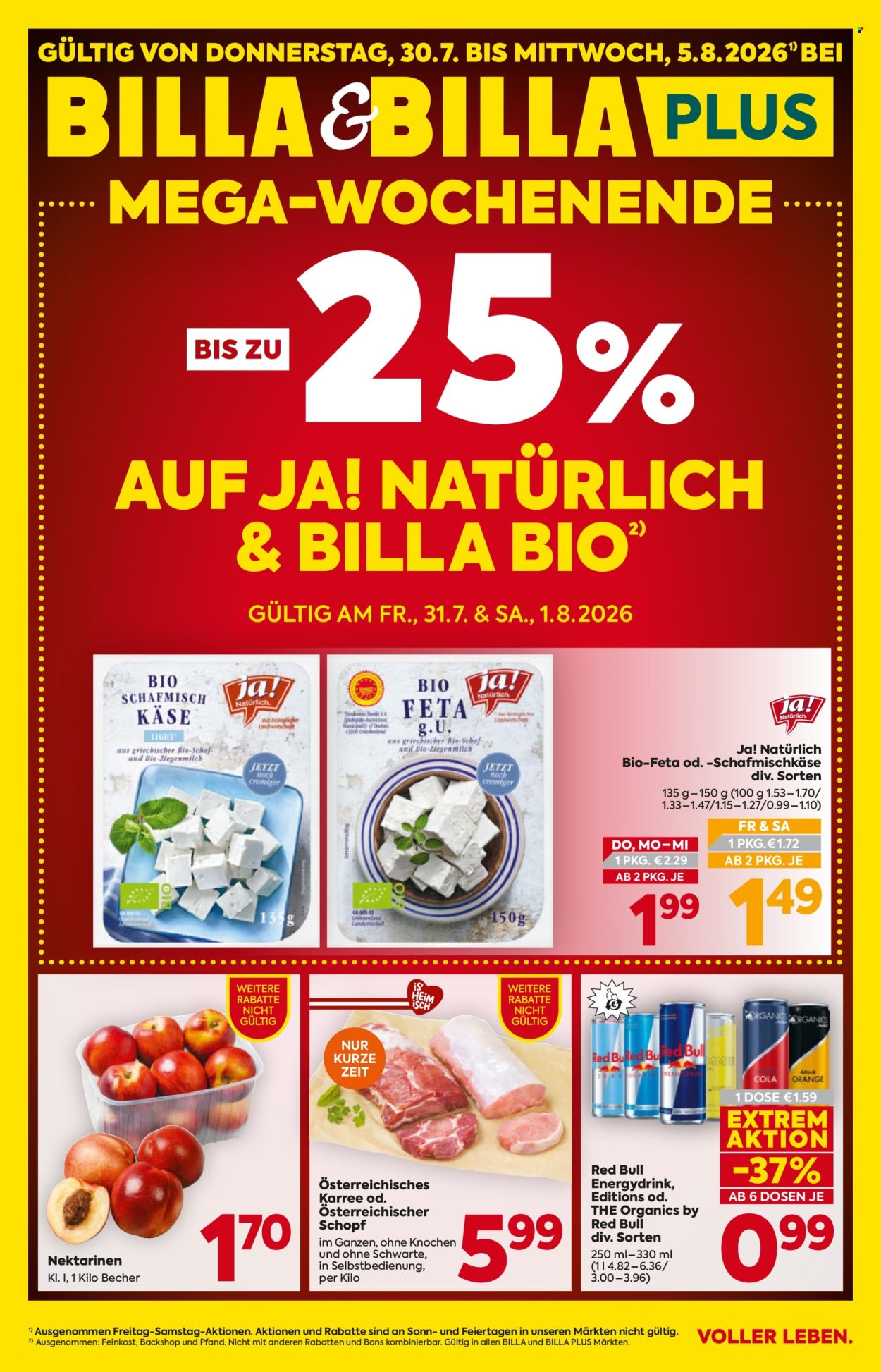 Angebote Billa - 30.7.2026 - 5.8.2026. Seite 1