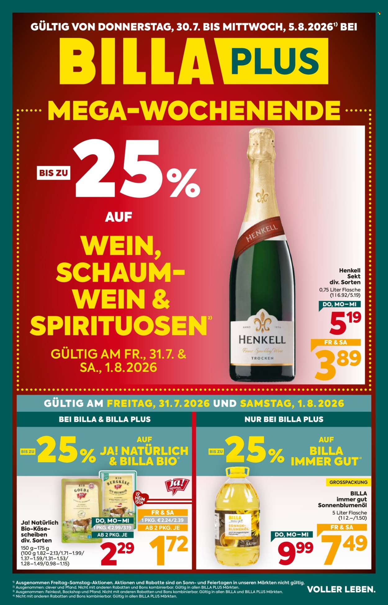 Angebote Billa Plus - 30.7.2026 - 5.8.2026. Seite 1
