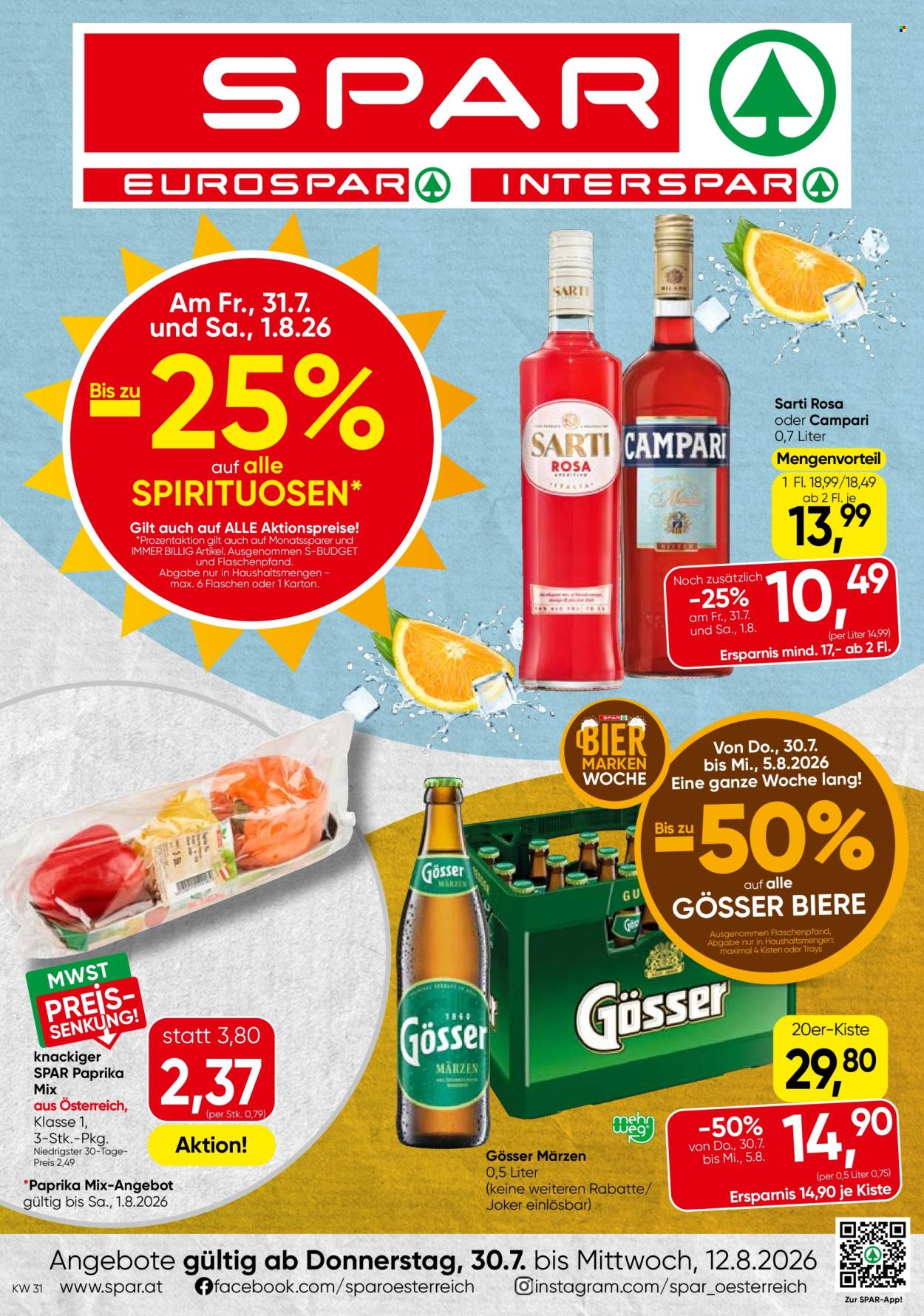 Angebote INTERSPAR - 30.7.2026 - 12.8.2026. Seite 1