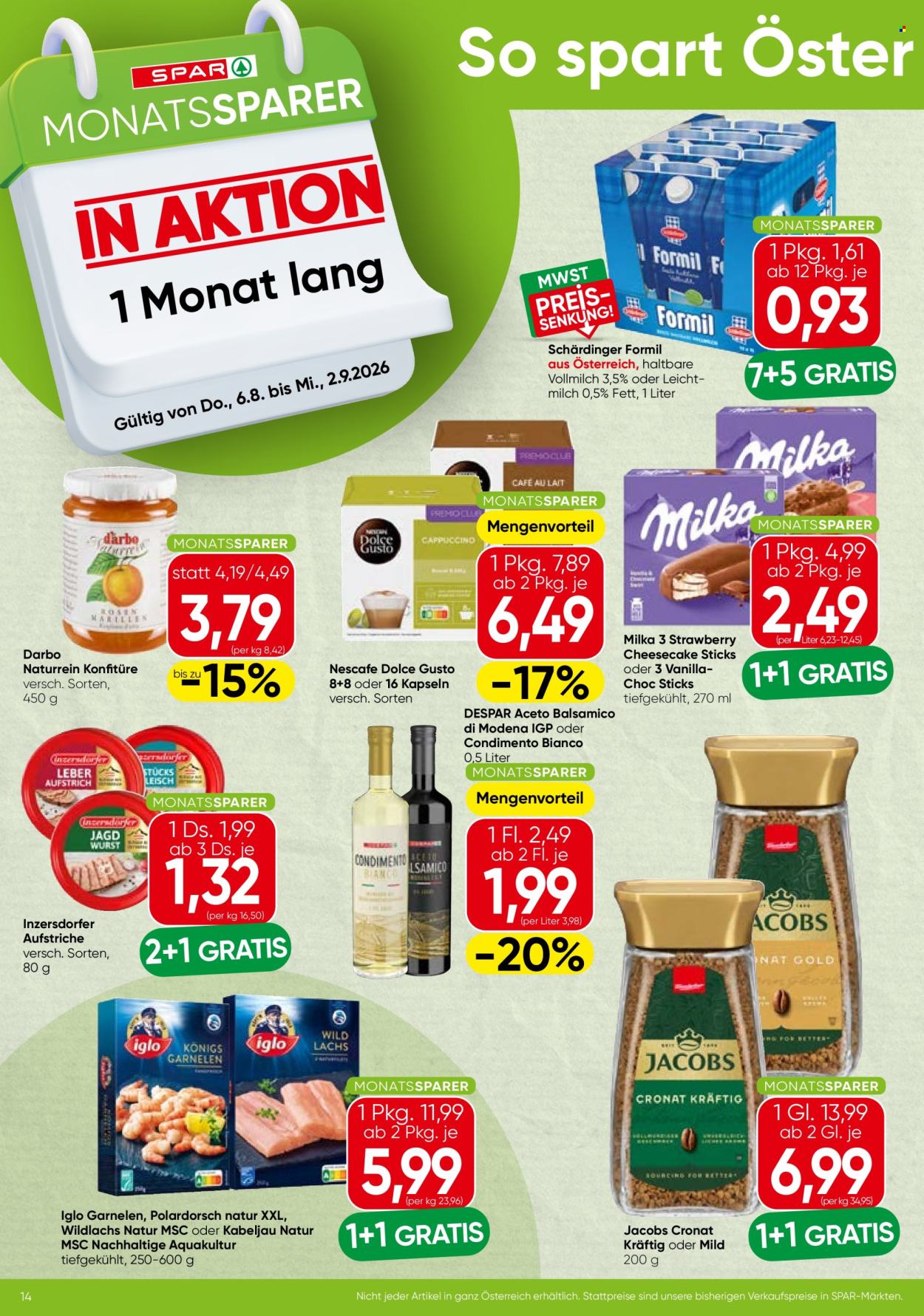 Angebote SPAR - 6.8.2026 - 12.8.2026. Seite 14