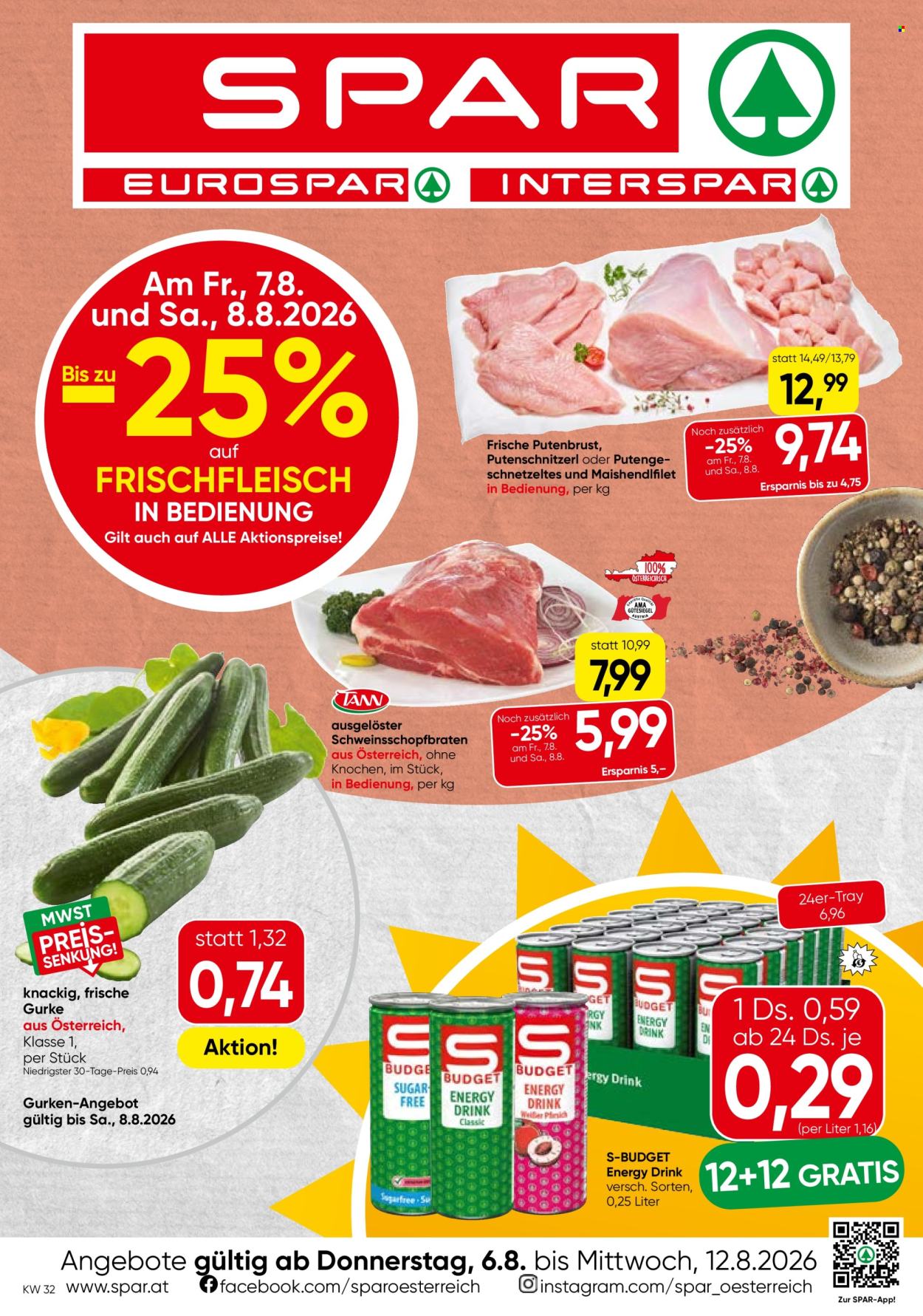 Angebote EUROSPAR - 6.8.2026 - 12.8.2026. Seite 1