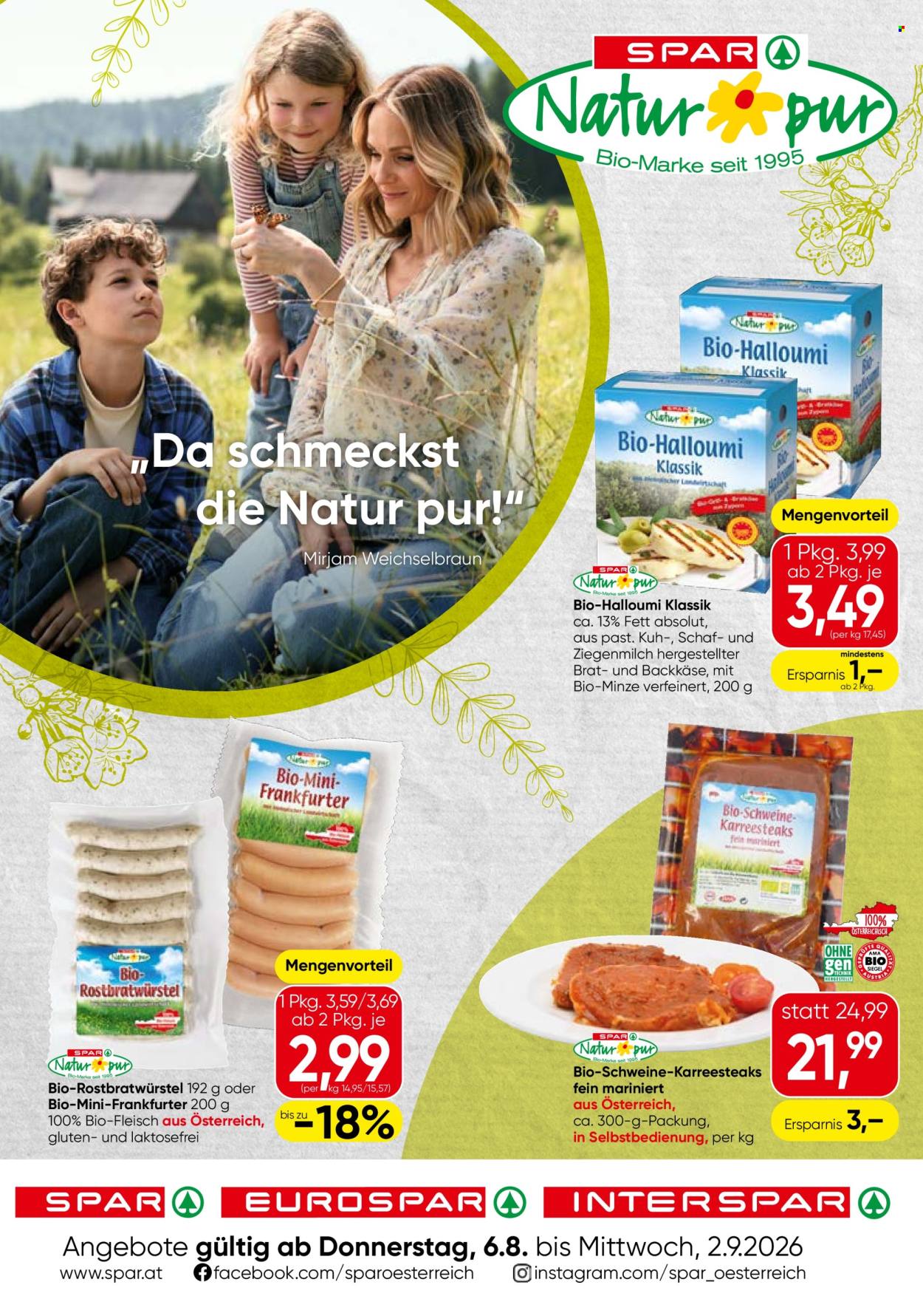 Angebote EUROSPAR - 6.8.2026 - 2.9.2026. Seite 1