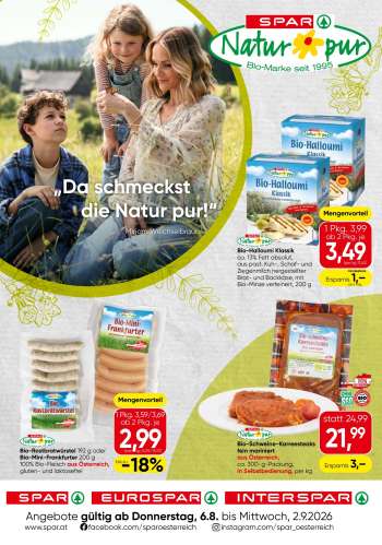 Angebote EUROSPAR - 6.8.2026 - 2.9.2026.