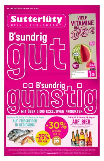 Angebote Sutterlüty - 6.8.2026 - 11.8.2026.