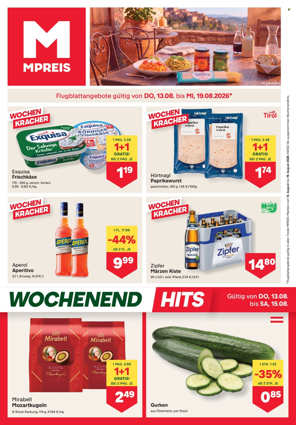 Angebote MPREIS - 13.8.2026 - 19.8.2026. Seite 1