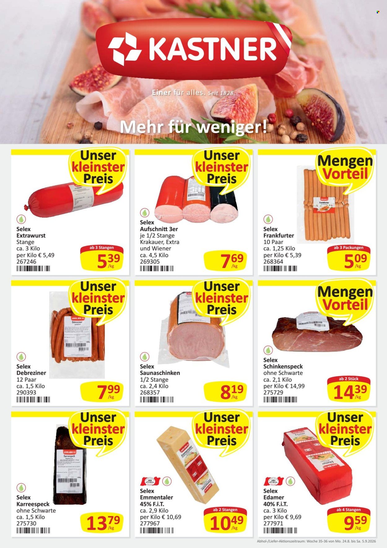 Angebote KASTNER - 24.8.2026 - 5.9.2026. Seite 1