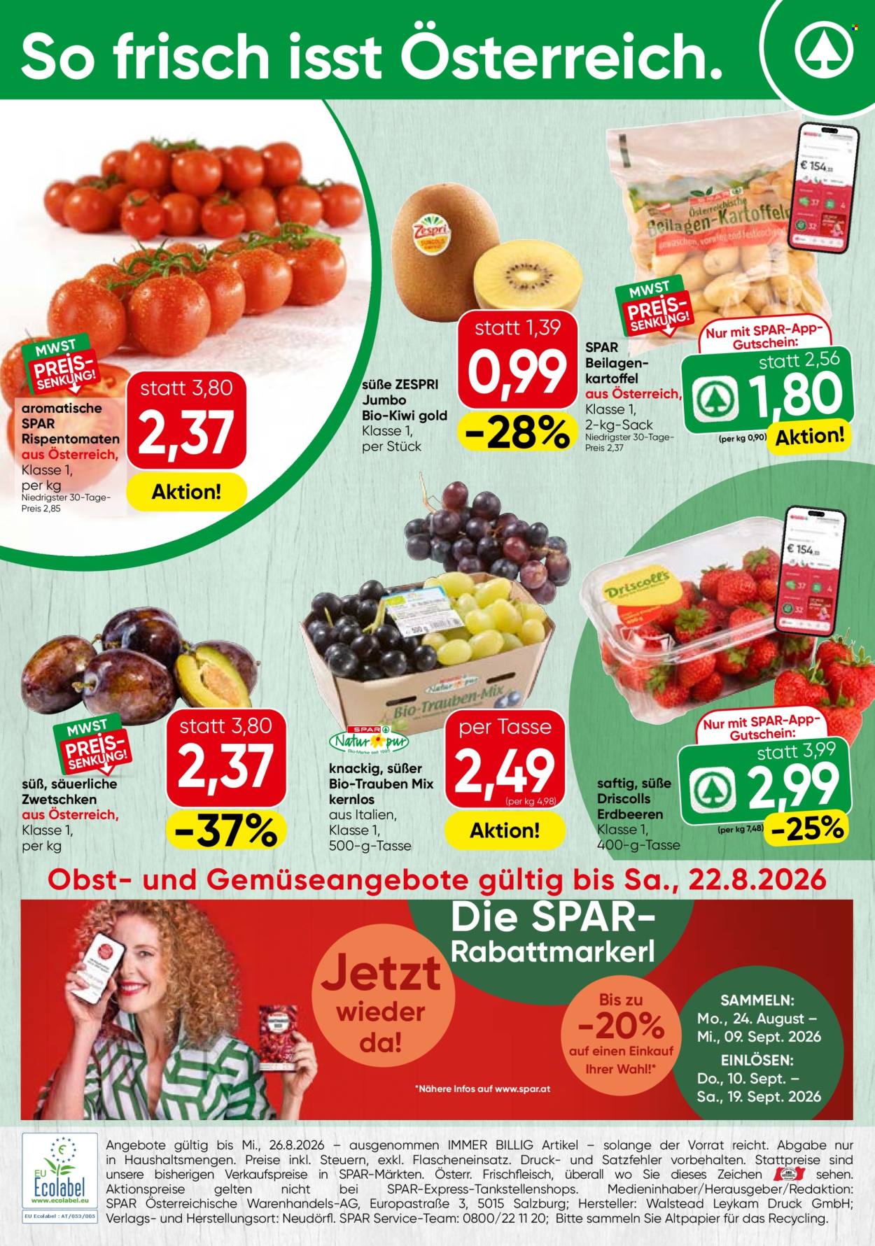 Angebote EUROSPAR - 20.8.2026 - 26.8.2026. Seite 12