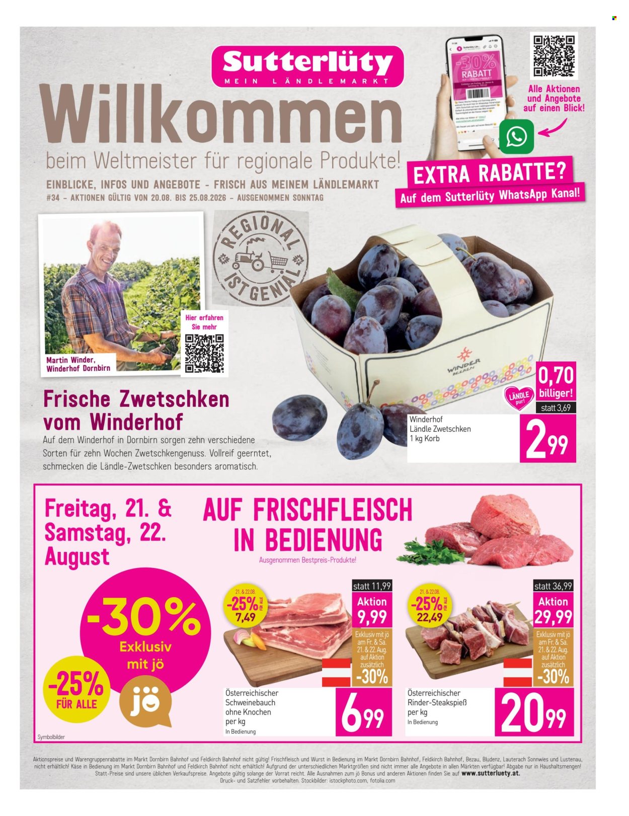 Angebote Sutterlüty - 20.8.2026 - 25.8.2026. Seite 1