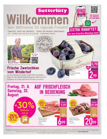 Angebote Sutterlüty - 20.8.2026 - 25.8.2026.