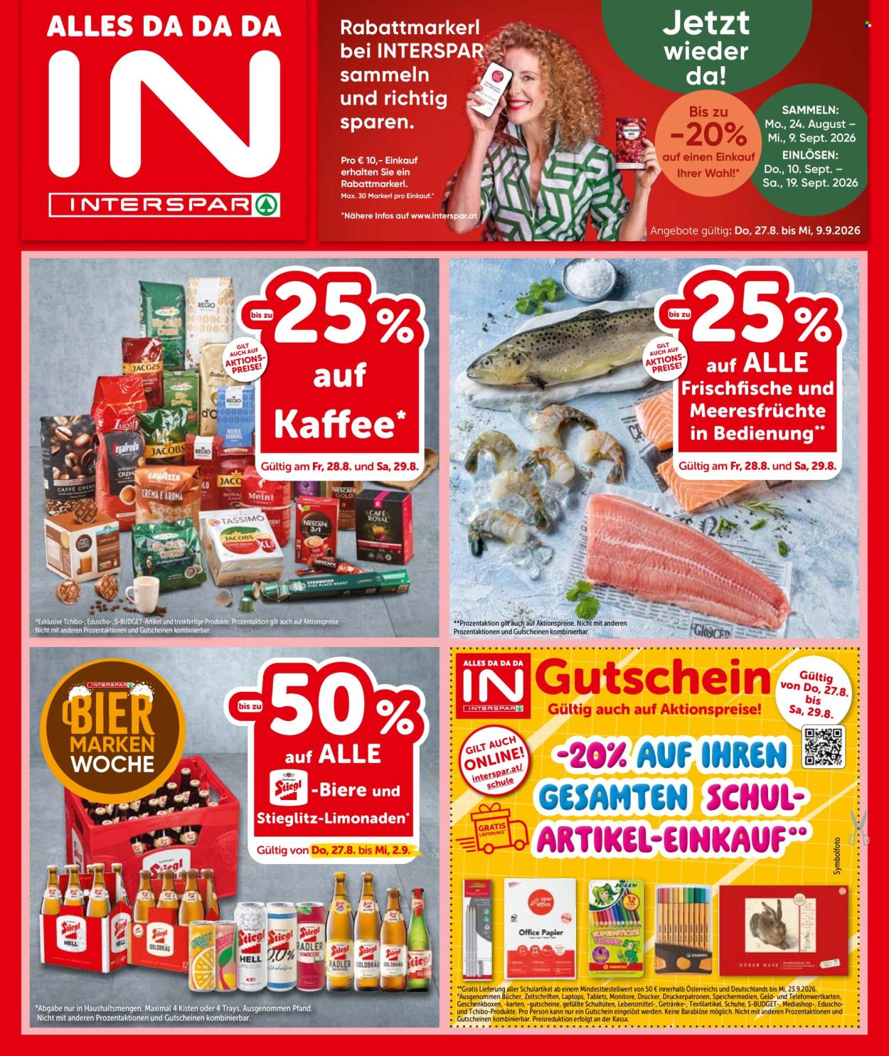 Angebote INTERSPAR - 27.8.2026 - 9.9.2026. Seite 1