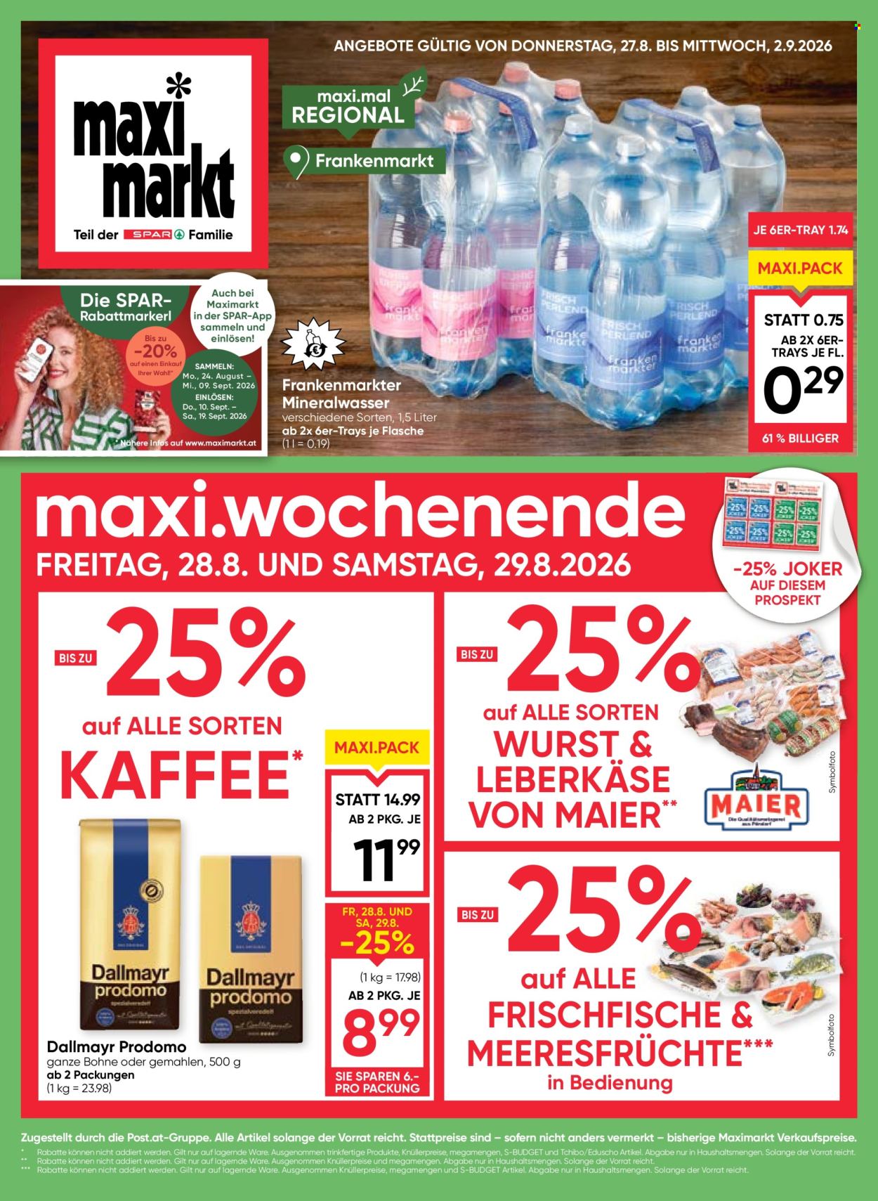 Angebote Maximarkt - 27.8.2026 - 2.9.2026. Seite 1