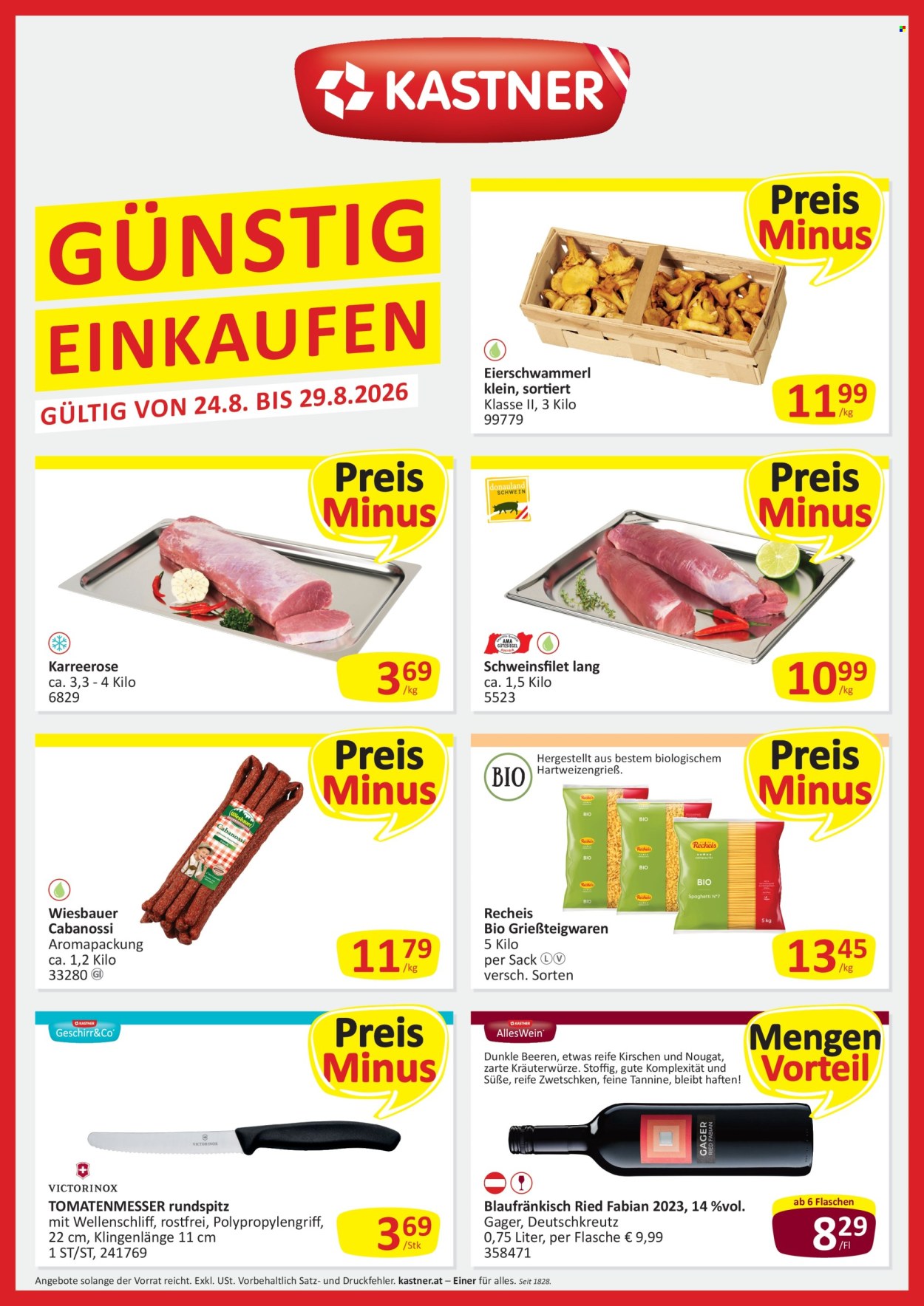 Angebote KASTNER - 24.8.2026 - 29.8.2026. Seite 1