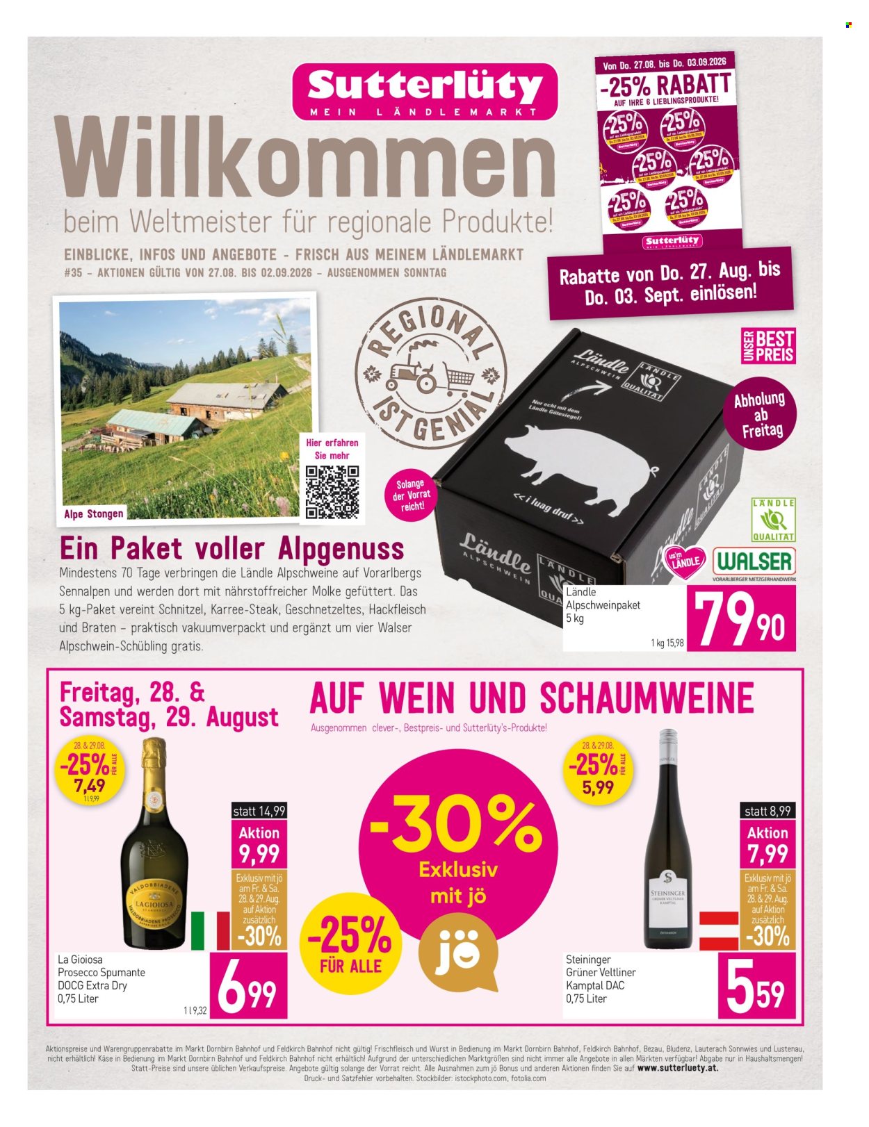 Angebote Sutterlüty - 27.8.2026 - 2.9.2026. Seite 1