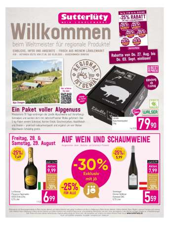 Angebote Sutterlüty - 27.8.2026 - 2.9.2026.