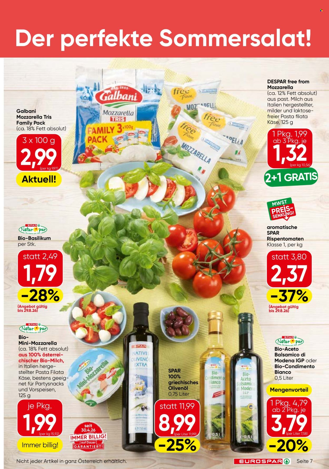 Angebote EUROSPAR - 27.8.2026 - 9.9.2026. Seite 7