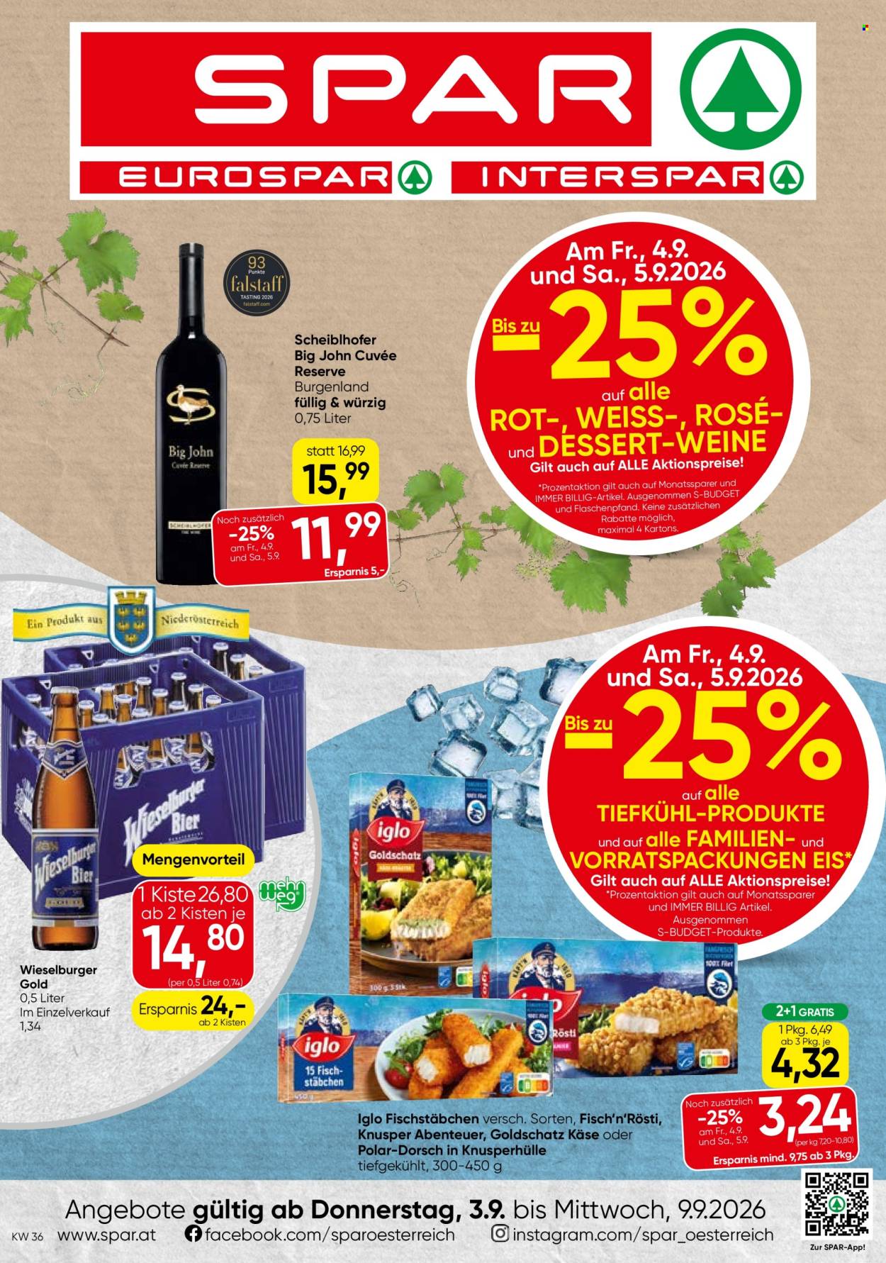 Angebote EUROSPAR - 3.9.2026 - 9.9.2026. Seite 1