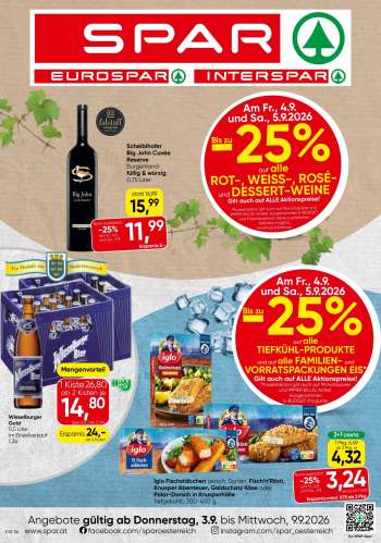 Angebote EUROSPAR - 3.9.2026 - 9.9.2026.