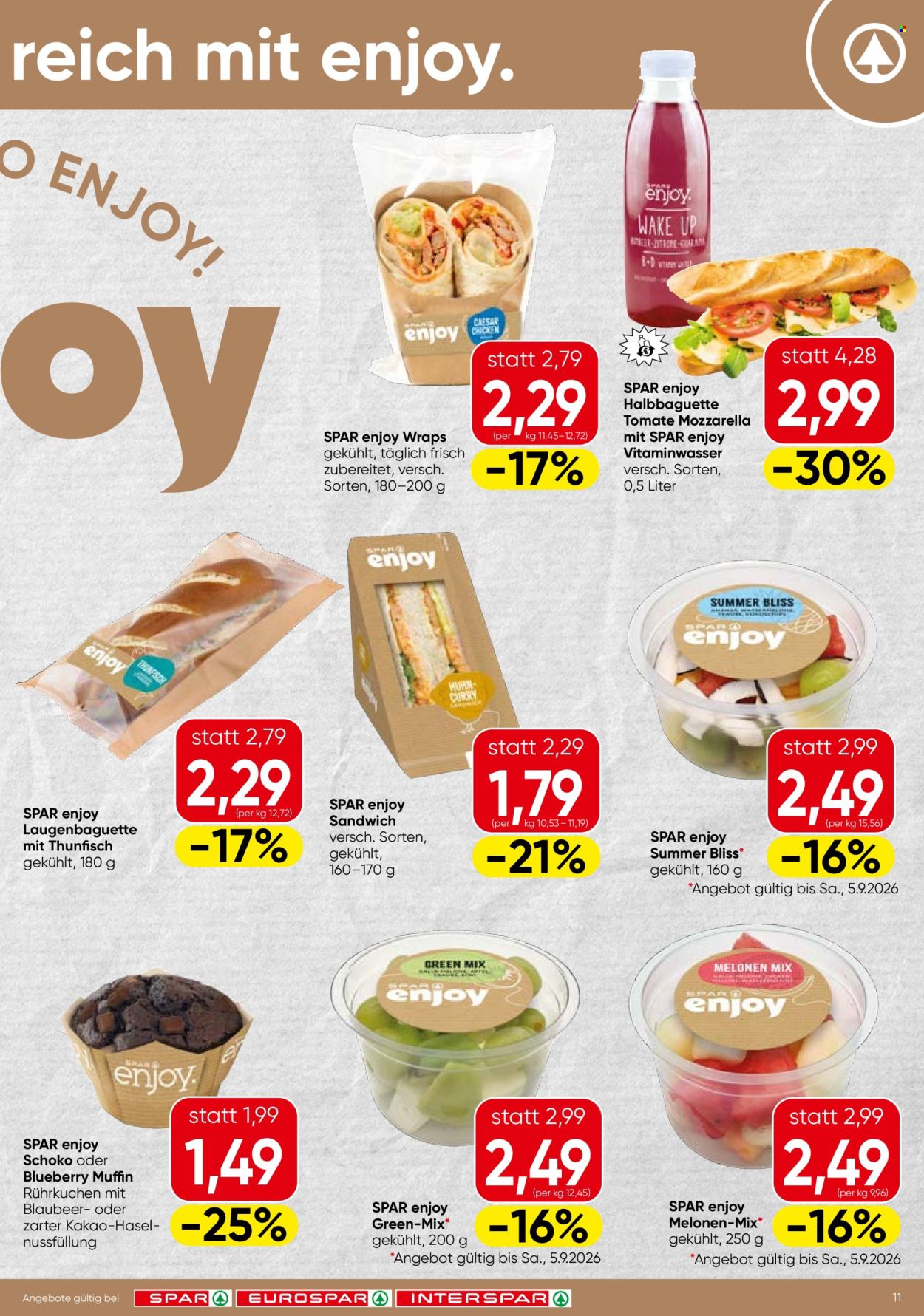 Angebote EUROSPAR - 3.9.2026 - 9.9.2026. Seite 11