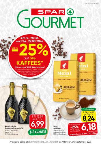 Angebote SPAR - 27.8.2026 - 9.9.2026.