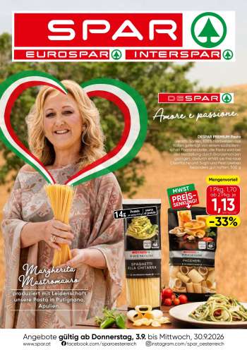 Angebote INTERSPAR - 3.9.2026 - 30.9.2026.