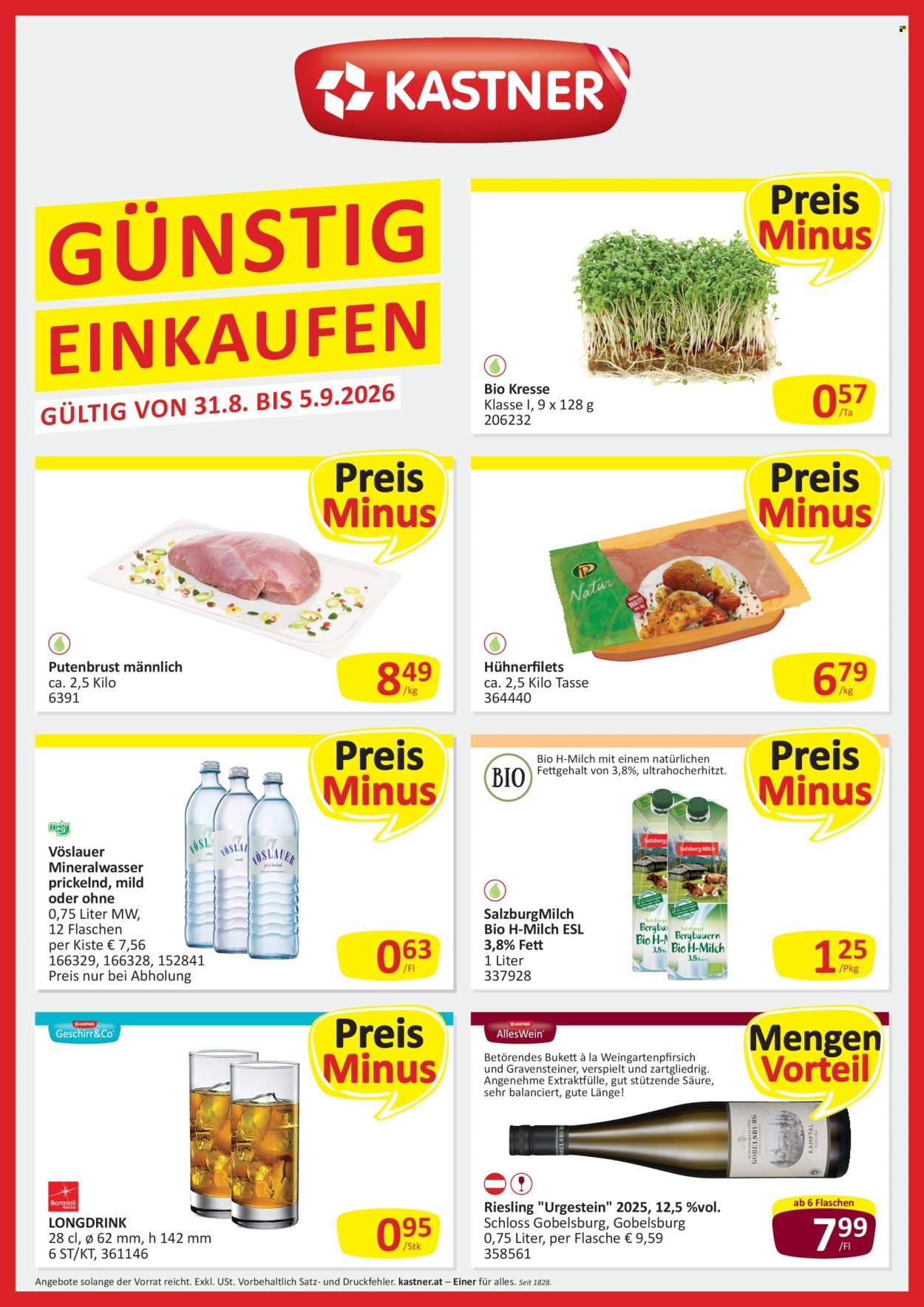 Angebote KASTNER - 31.8.2026 - 5.9.2026. Seite 1