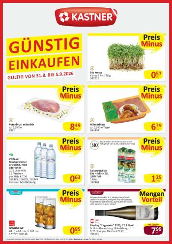 Angebote KASTNER - 31.8.2026 - 5.9.2026.