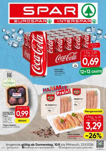 Angebote EUROSPAR - 10.9.2026 - 23.9.2026.